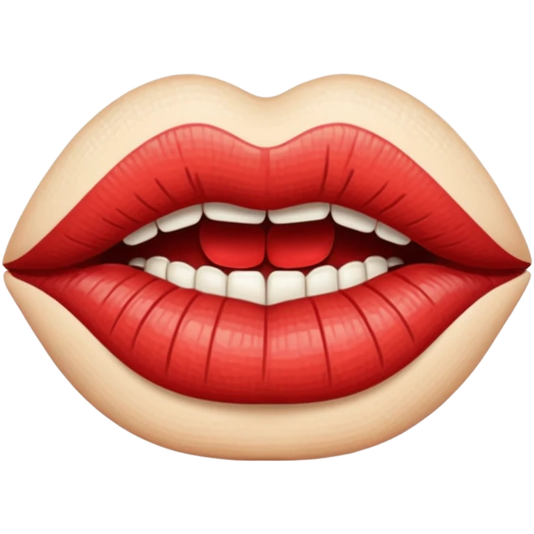 Lips stitched shut  emoji