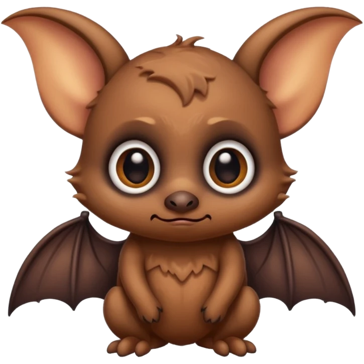A sad cute bat emoji
