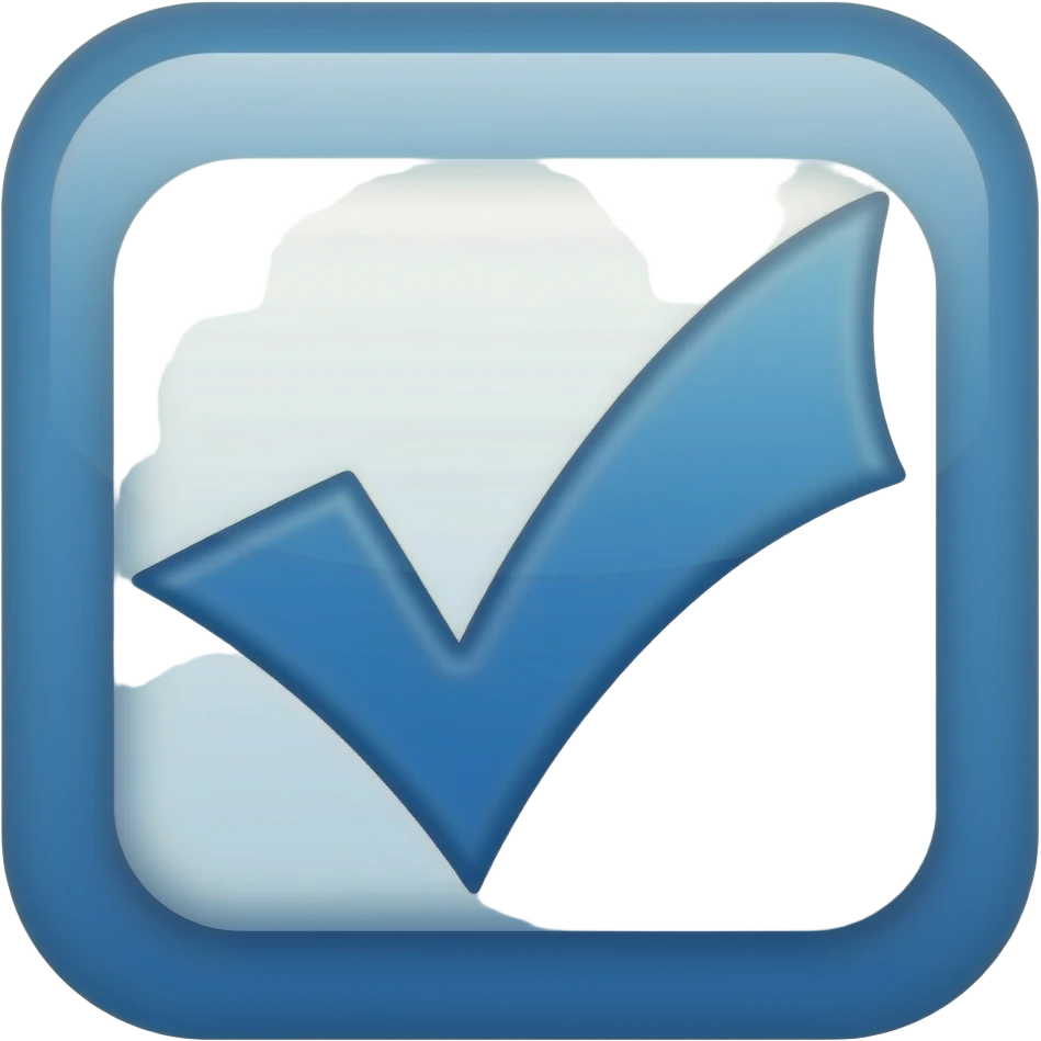 Mavi tik emojisi yap yuvarlak çok kenarlı olsun emoji