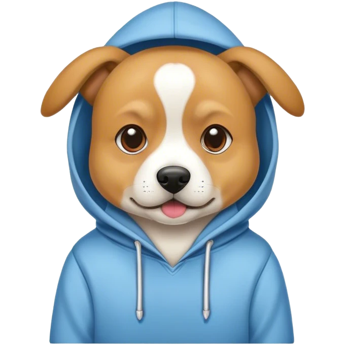 Dog wearing a hoodie  emoji