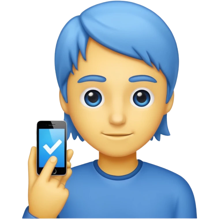 Make me a blue verified check emoji