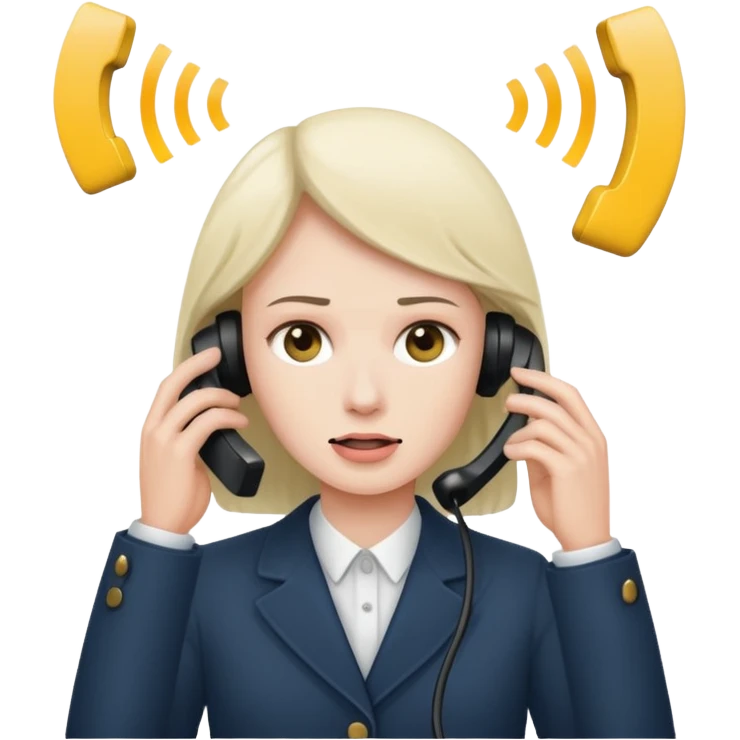 picking up a call that has its signal mixed emoji
