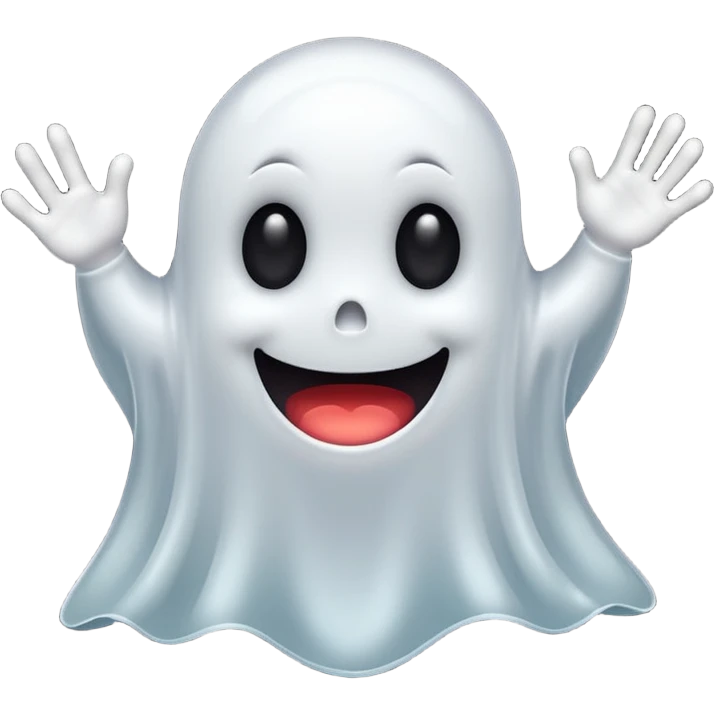 cute creepy smiley ghost emoji