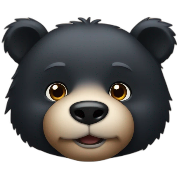 black bear with airpods emoji