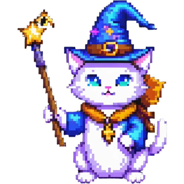 a funny cat wizard emoji