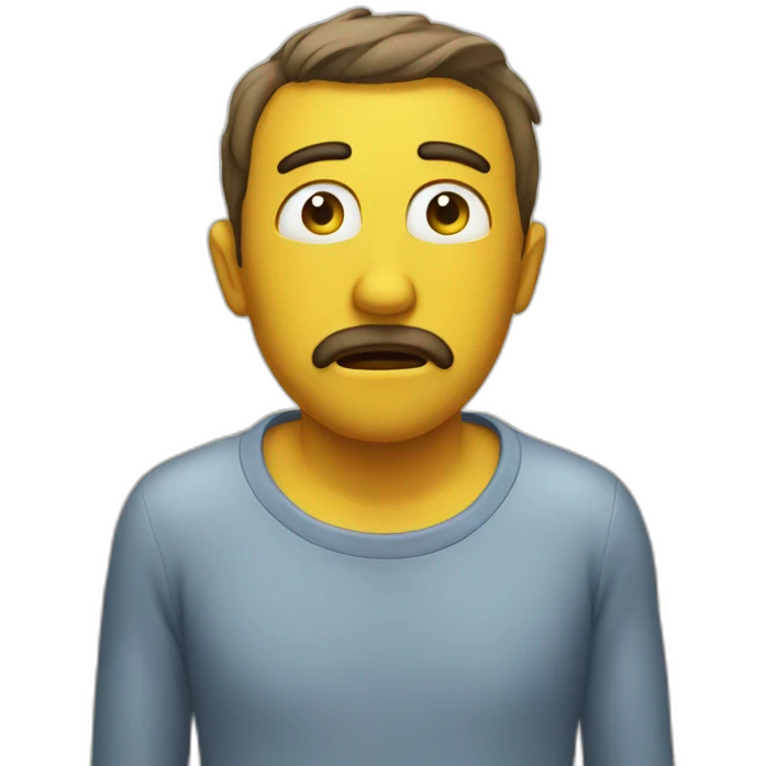 sad man shower emoji