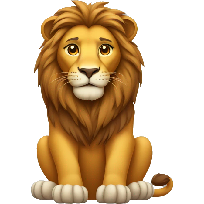 sitting lion emoji