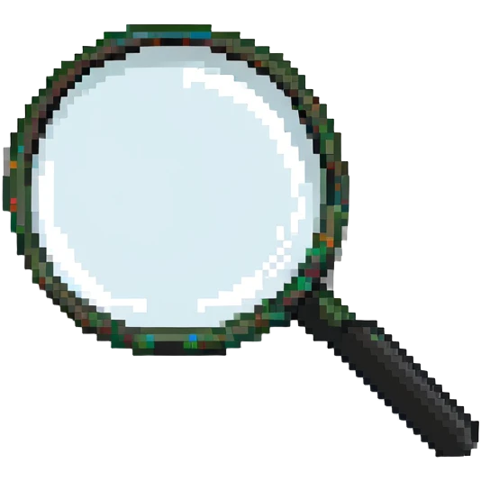 detailed magnifying glass emoji