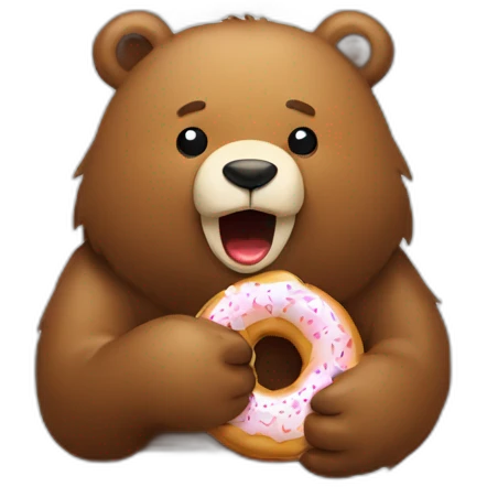 bear eating an donnut emoji