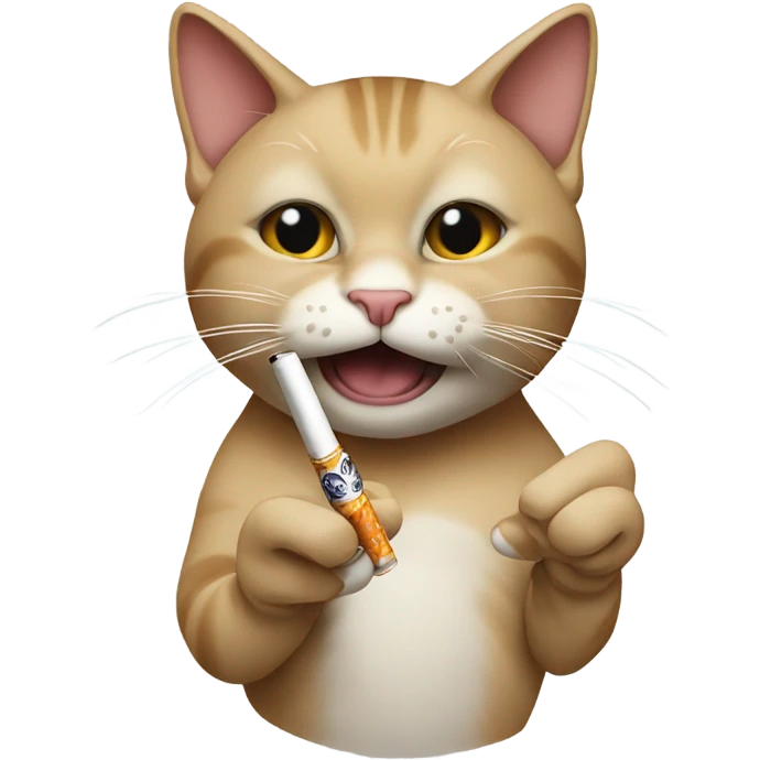 cat with cigarette  emoji