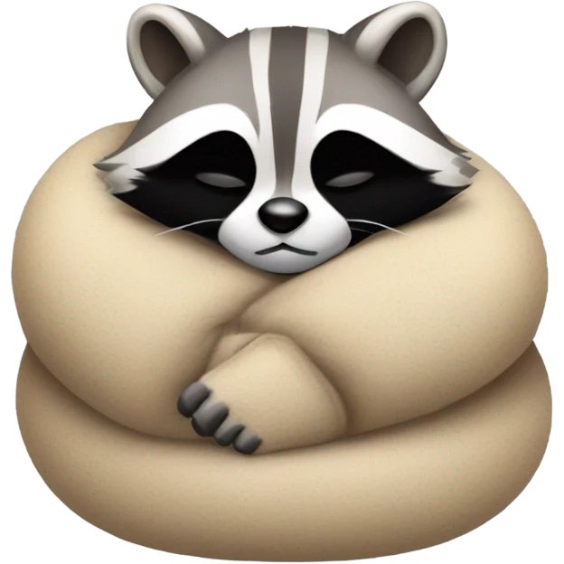 raccoon sleeping emoji