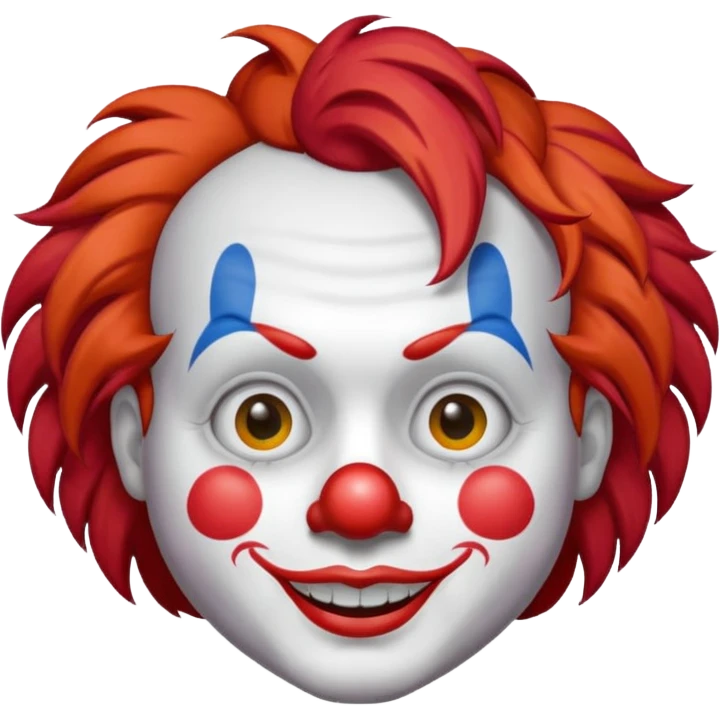 red hair clown emoji