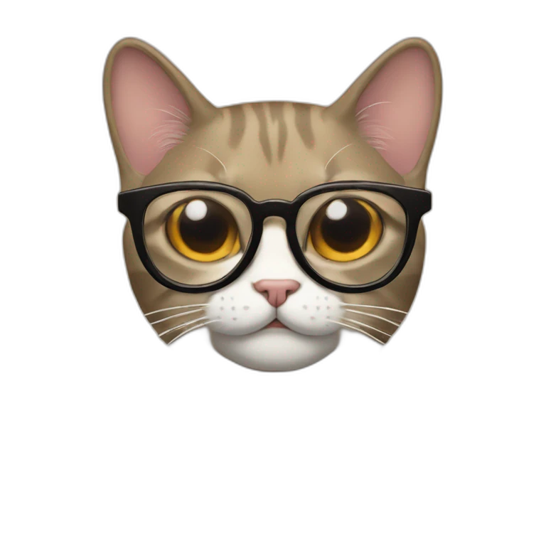 gato con lentes  emoji