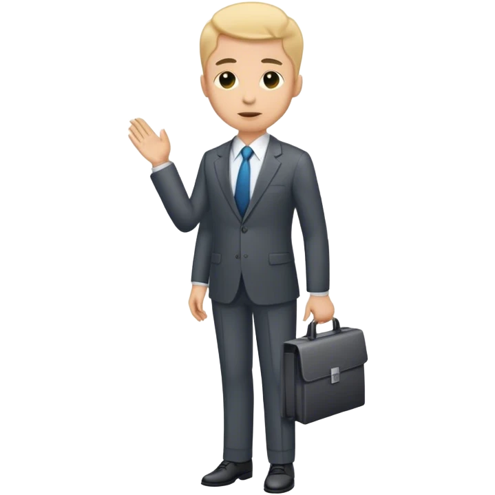 A full-length office worker emoji