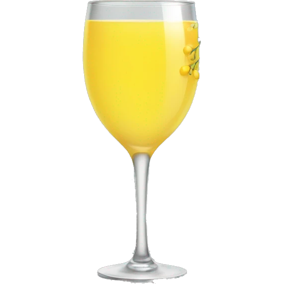 one mimosa glass  emoji