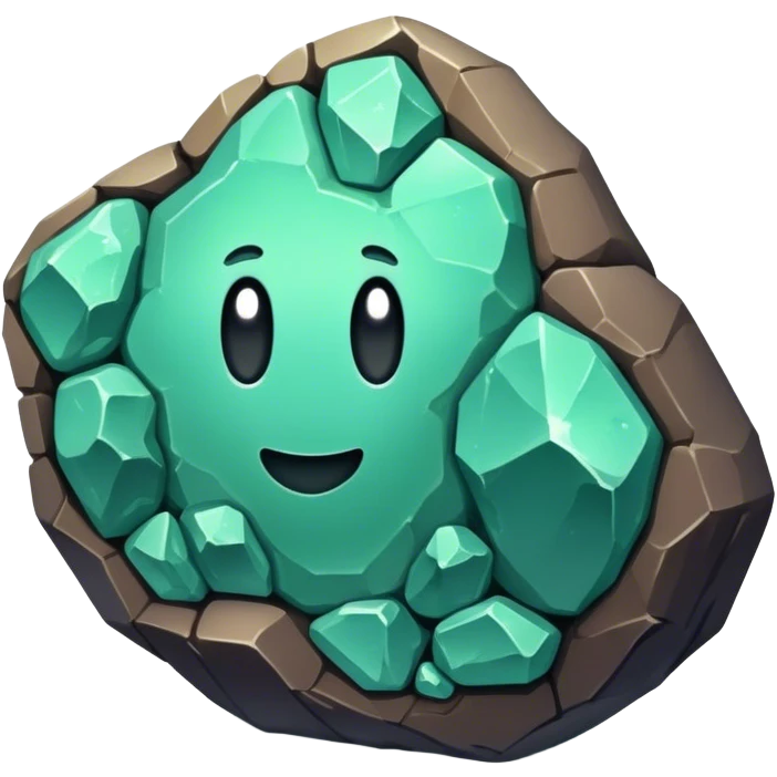 Uranium ore rock is mined  emoji
