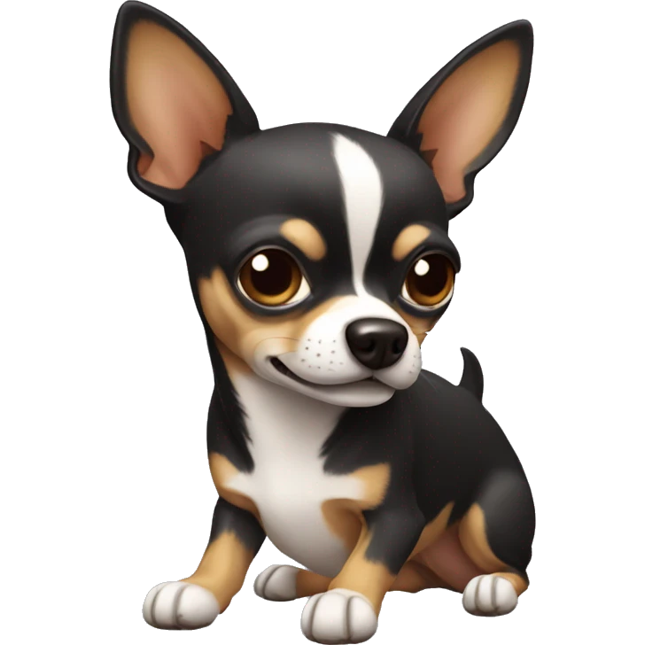 Dos chihuahuas con un tekel emoji