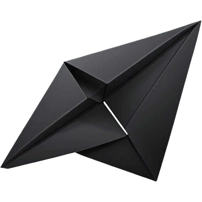 goth black paper airplane emoji