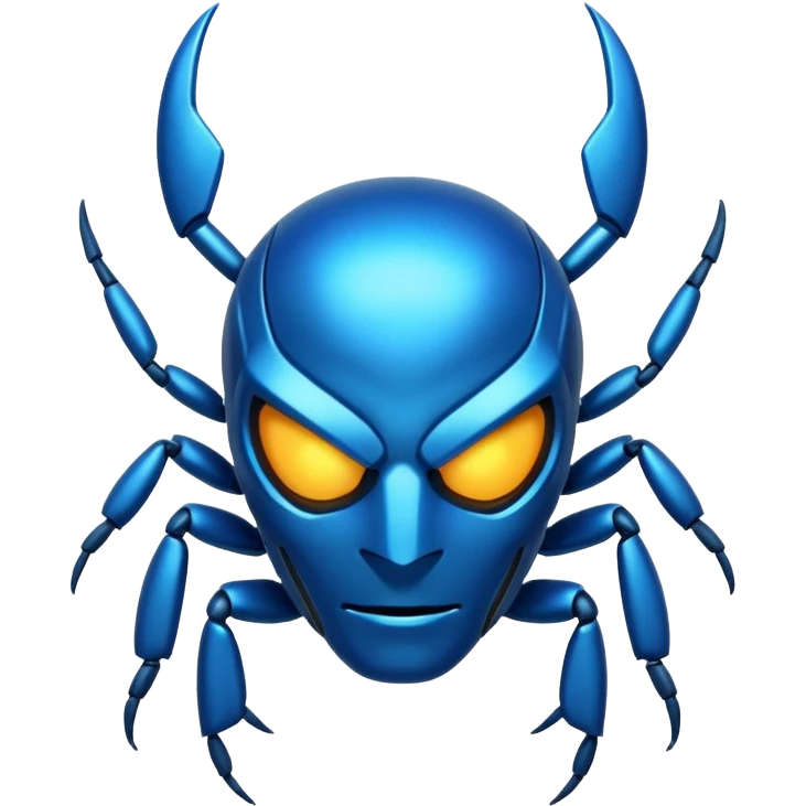 blue beetle that is blue-colored emoji