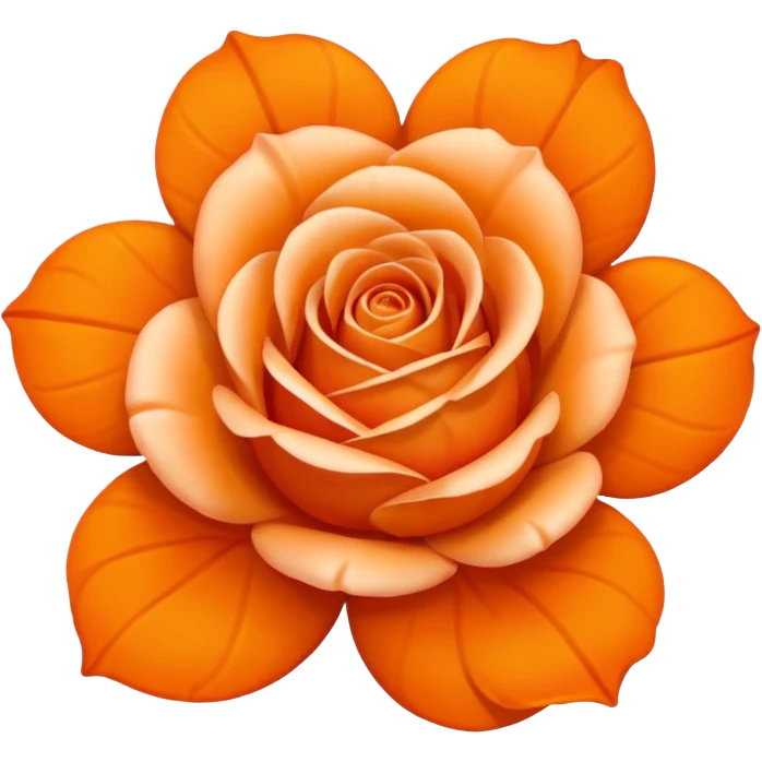 Snow rose orange emoji