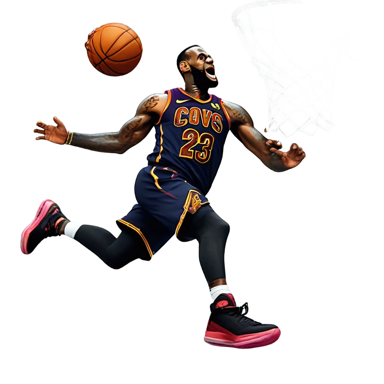LeBron dunking emoji