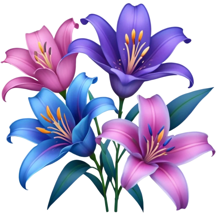 pink purple and blue lillie’s  emoji
