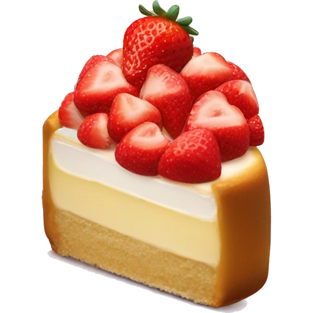 cheescake topped with strawberry emoji