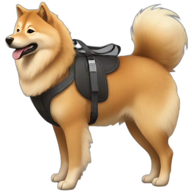 elon musk riding young eurasier emoji