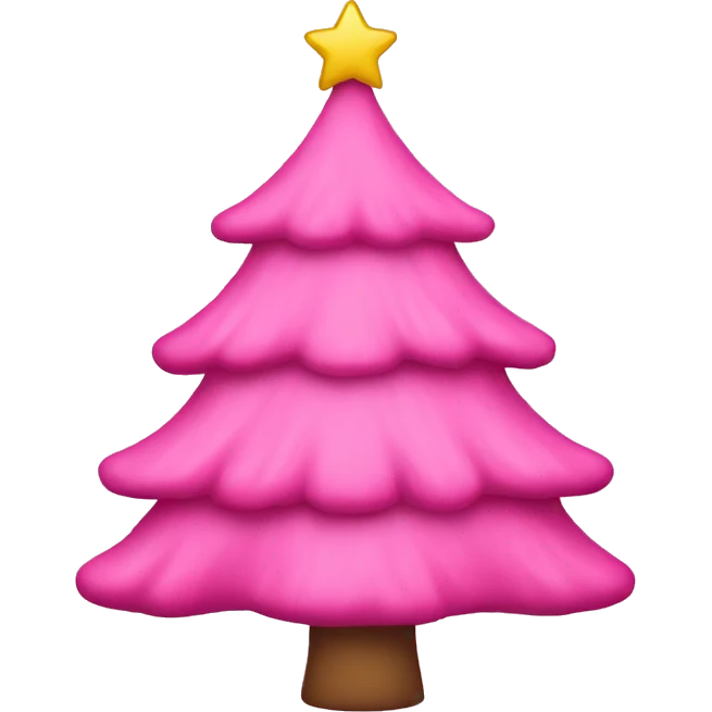 Pink Christmas tree emoji