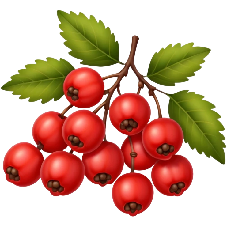 rowan/mountain ash berries, simple emoji