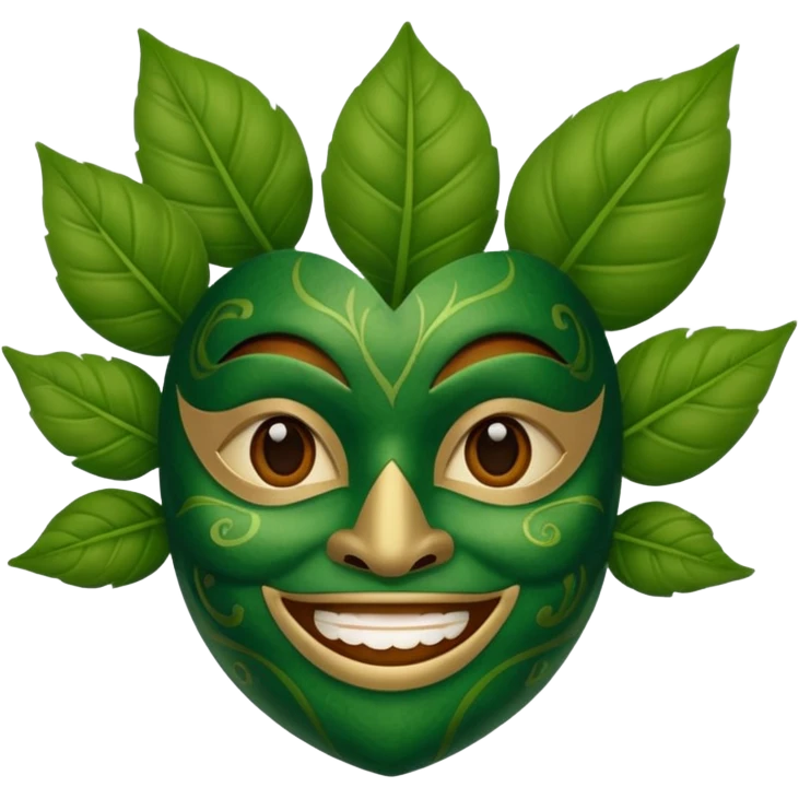 Korogu with a leaf mask, no text emoji
