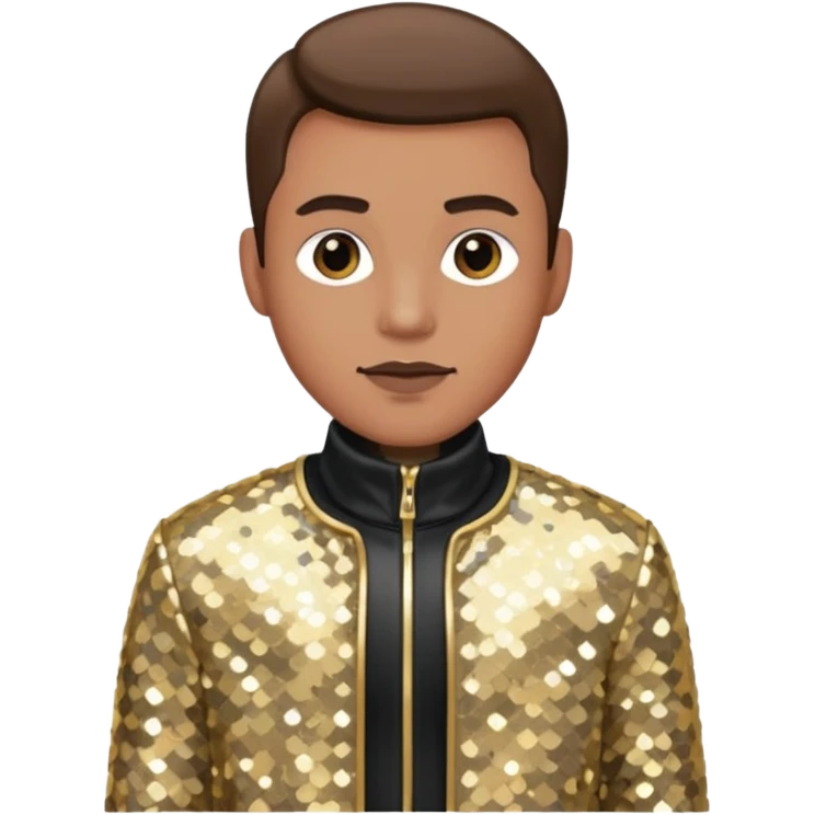 man with sparkling jacket emoji