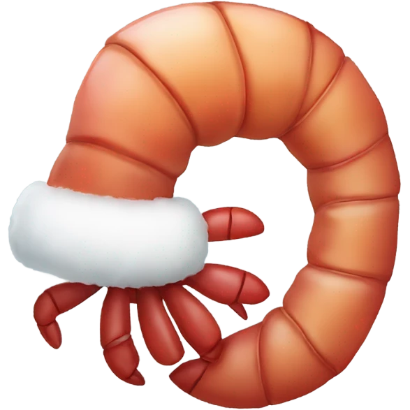Shrimp dressed like Santa  emoji