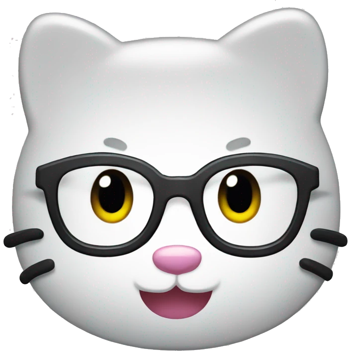 hello kitty with glasses  emoji