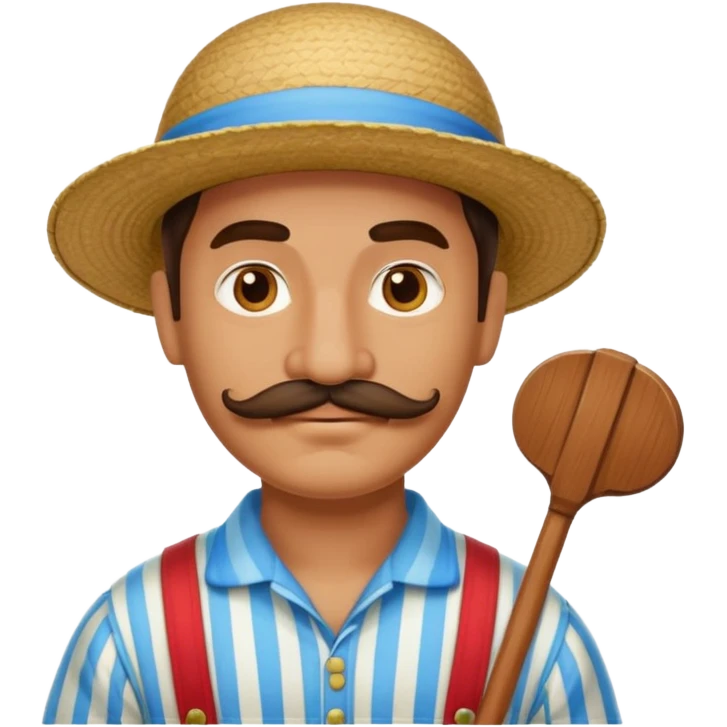 venetian gondolier with mustache emoji