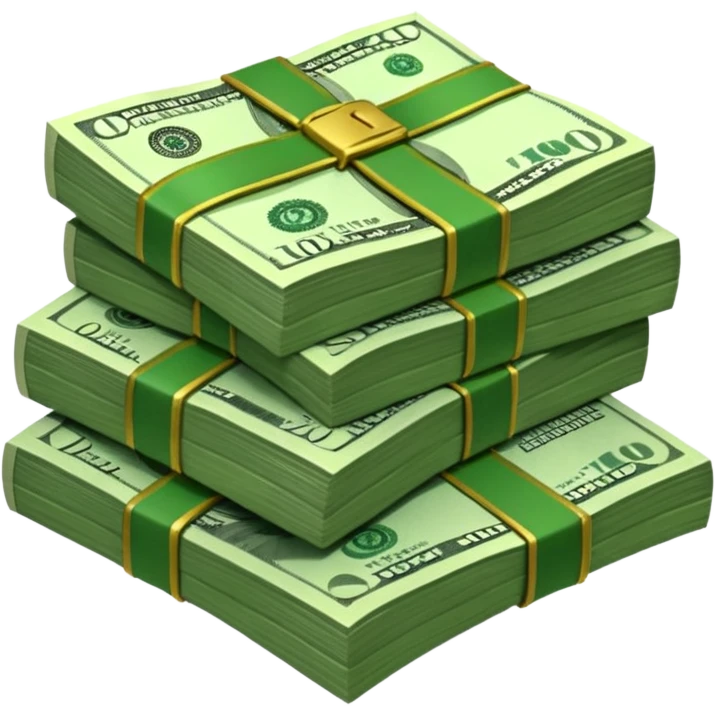 stash of dollars emoji