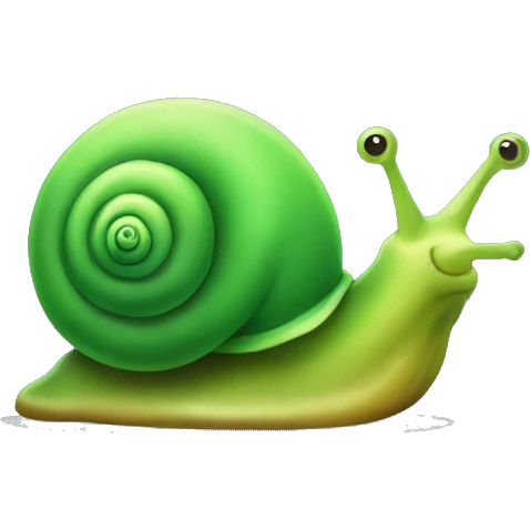 green snail pooping emoji