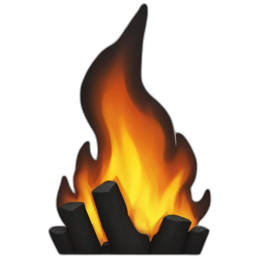 burning black emoji