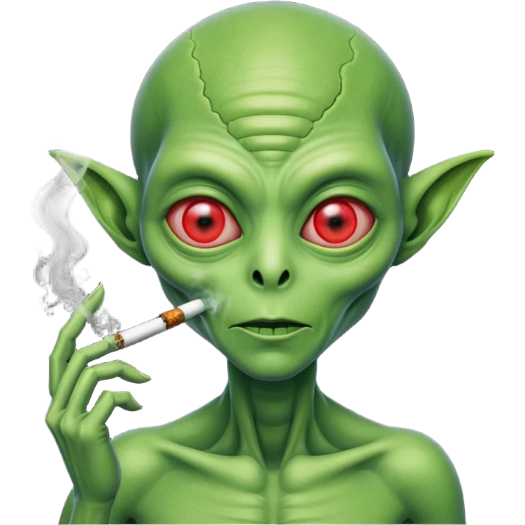 alien smoking joint emoji