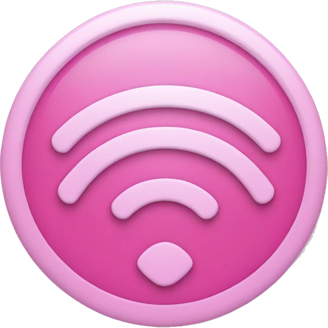 Pink Wi-Fi symbol emoji emoji