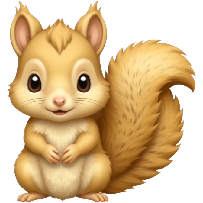 a light yellow baby squirrel  emoji