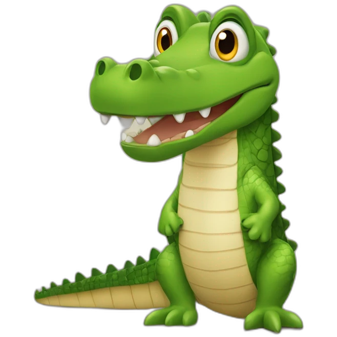 Capi barra sur un crocodile emoji