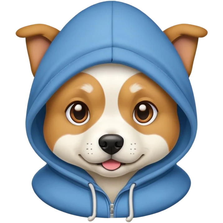 dog wearing hoodie emoji