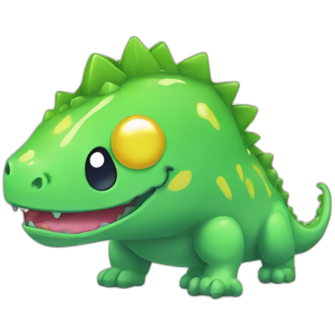 tamagotchi with dinosaur emoji