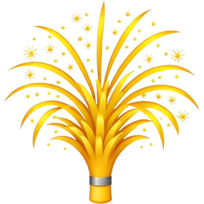 fireworks yellow emoji