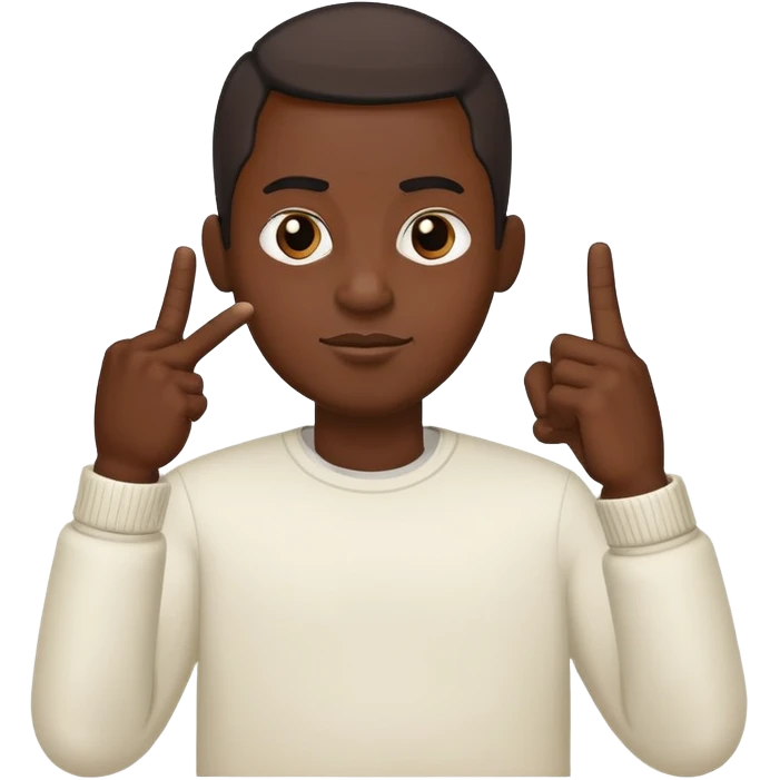 black man sticking up middle finger emoji
