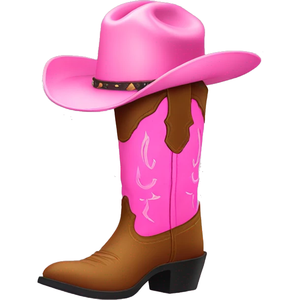 Cowboy stiefel in pink emoji
