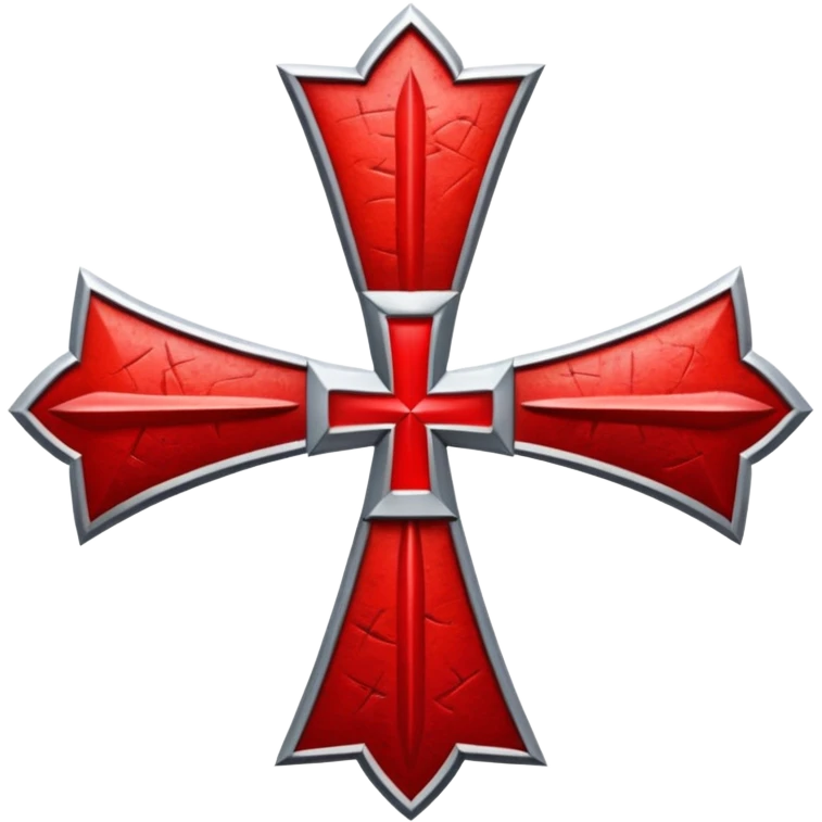 the red patea cross of the knights templar emoji