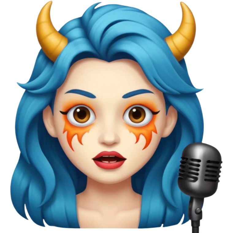 Singer with a monster  emoji