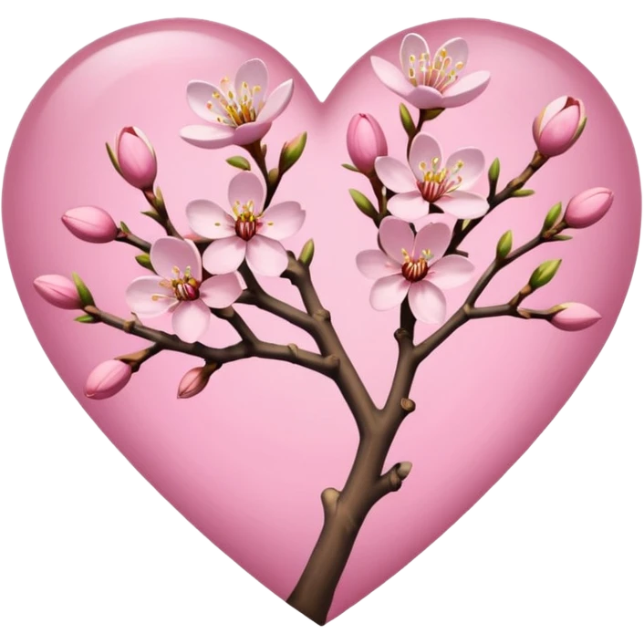 Vangogh almond blossom in a heart emoji